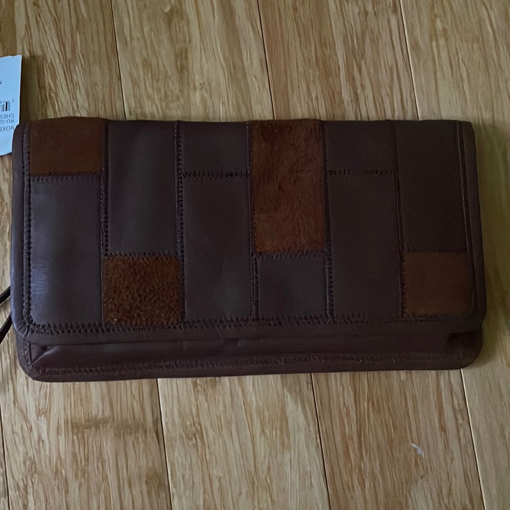 HOBO Brown Patchwork Clutch